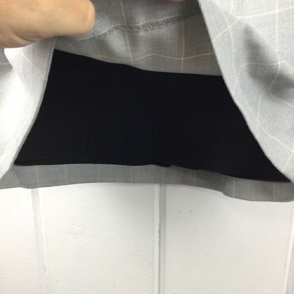 Banana Republic Gray & Cream Plaid Checked Skirt, Size 4 - Picture 6 of 8